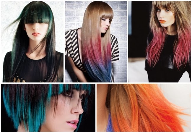 Capelli ciocche colorate