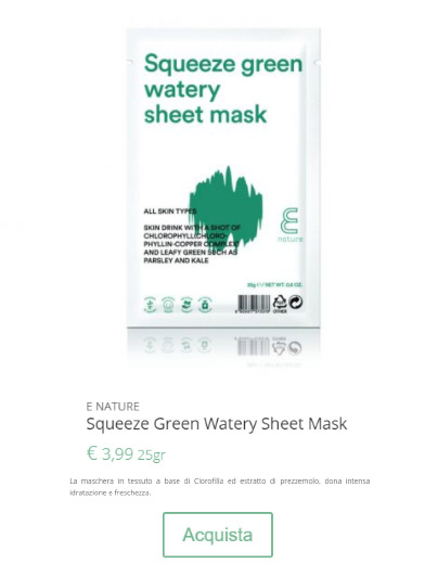 BUY SQUEEZE GREEN WATERY MASK