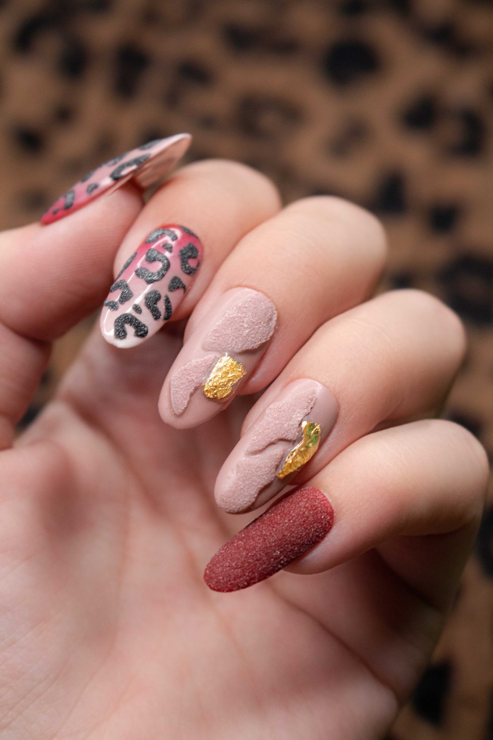 NAIL ART ANIMALIER EFFETTO RUVIDO
